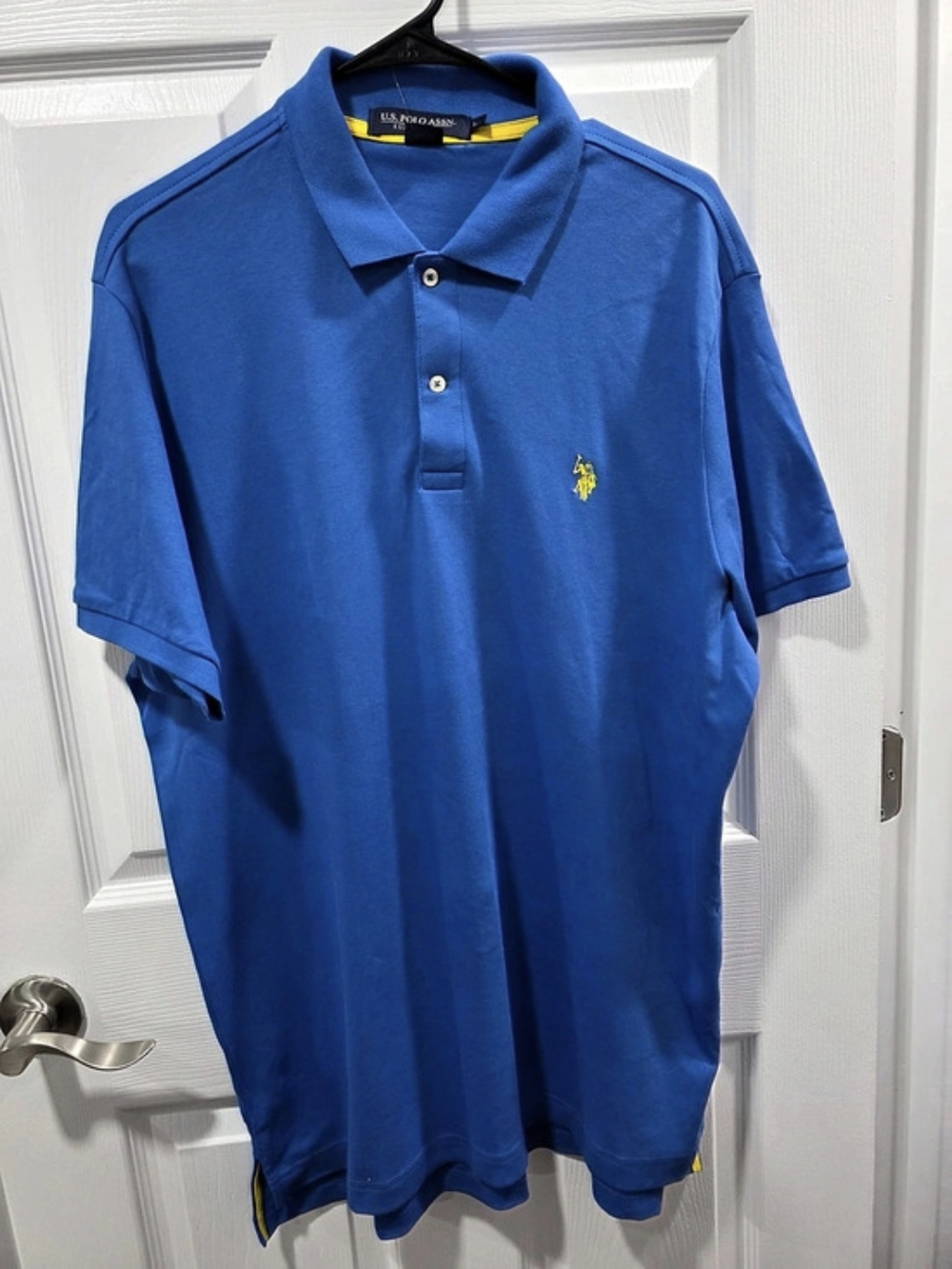 U.S. Polo Assn. Luxury Feel Interlock Polo. Blue Large NWT